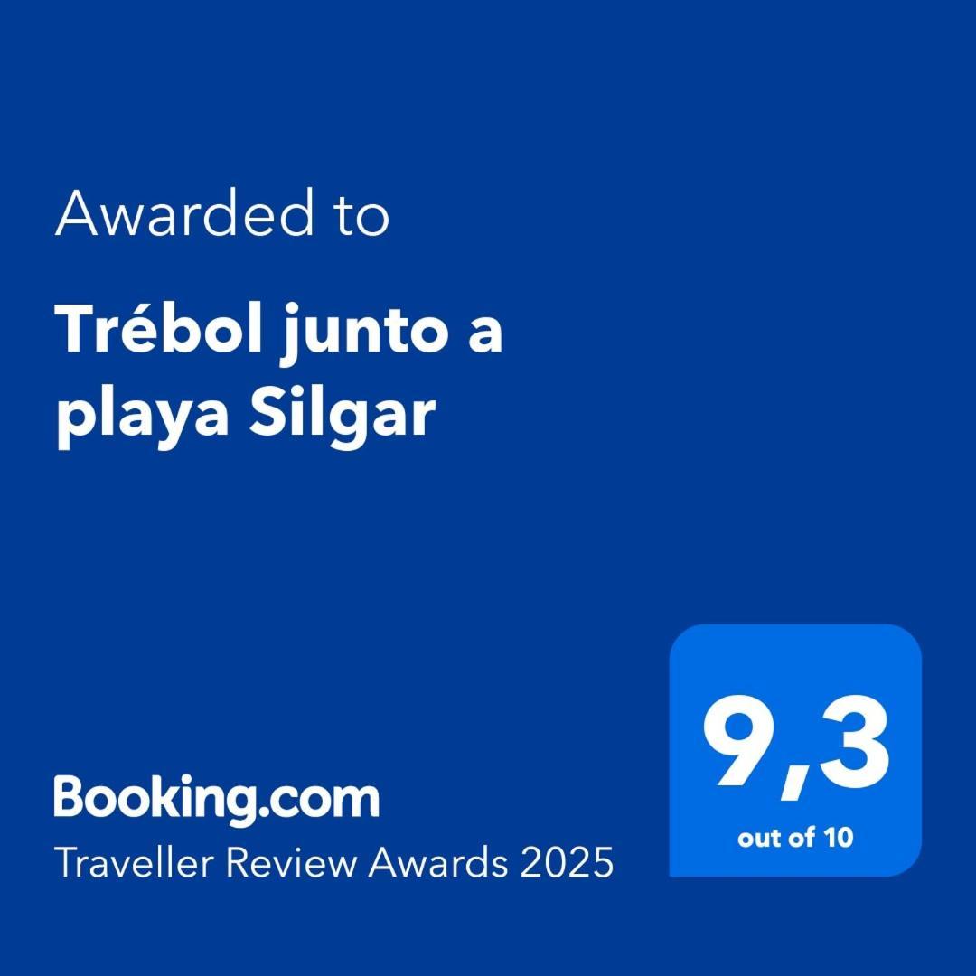Trebol Junto A Playa Silgar Sanxenxo Exterior foto